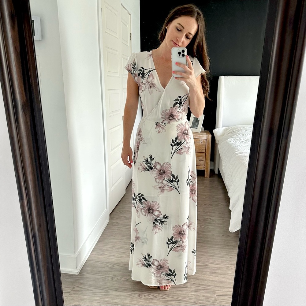 Dynamite Maxi wrap floral dress Small